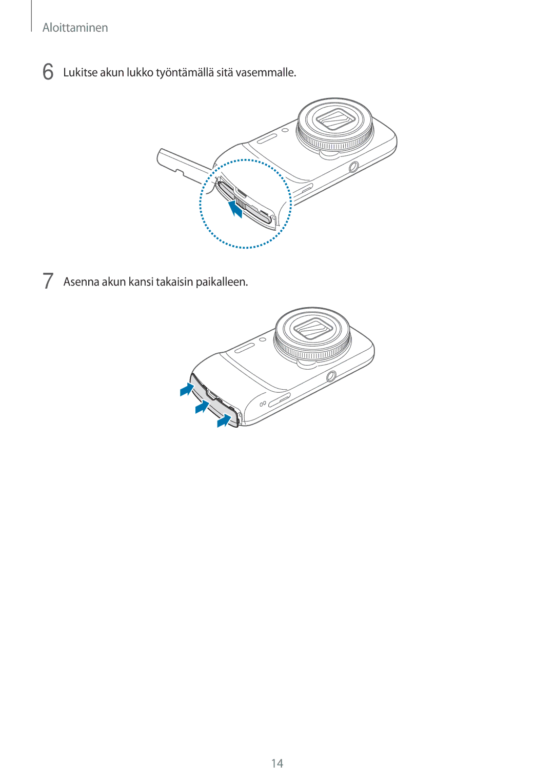 Samsung SM-C1010ZWANEE, SM-C1010ZKANEE manual Aloittaminen 