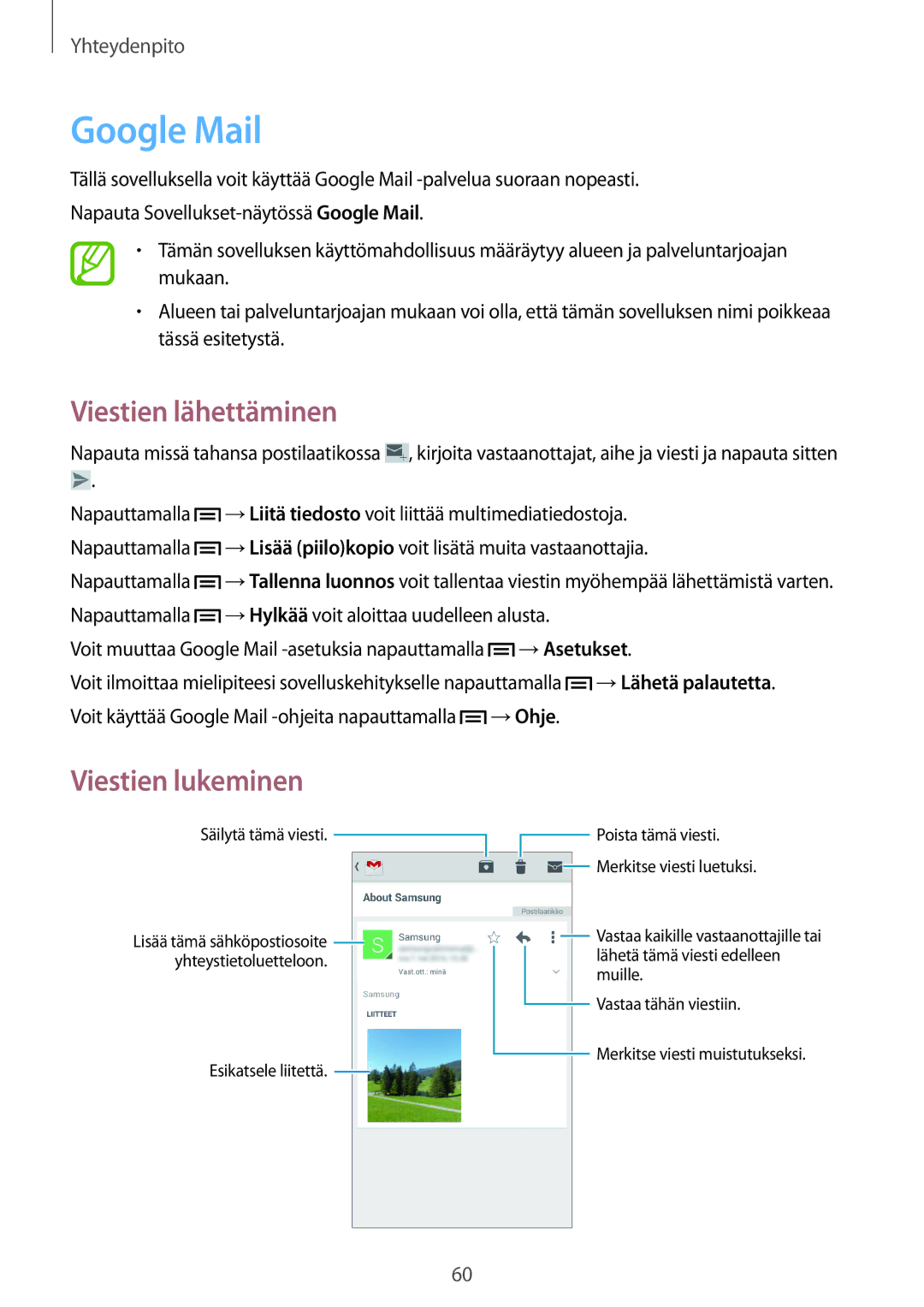 Samsung SM-C1010ZWANEE, SM-C1010ZKANEE manual Google Mail 