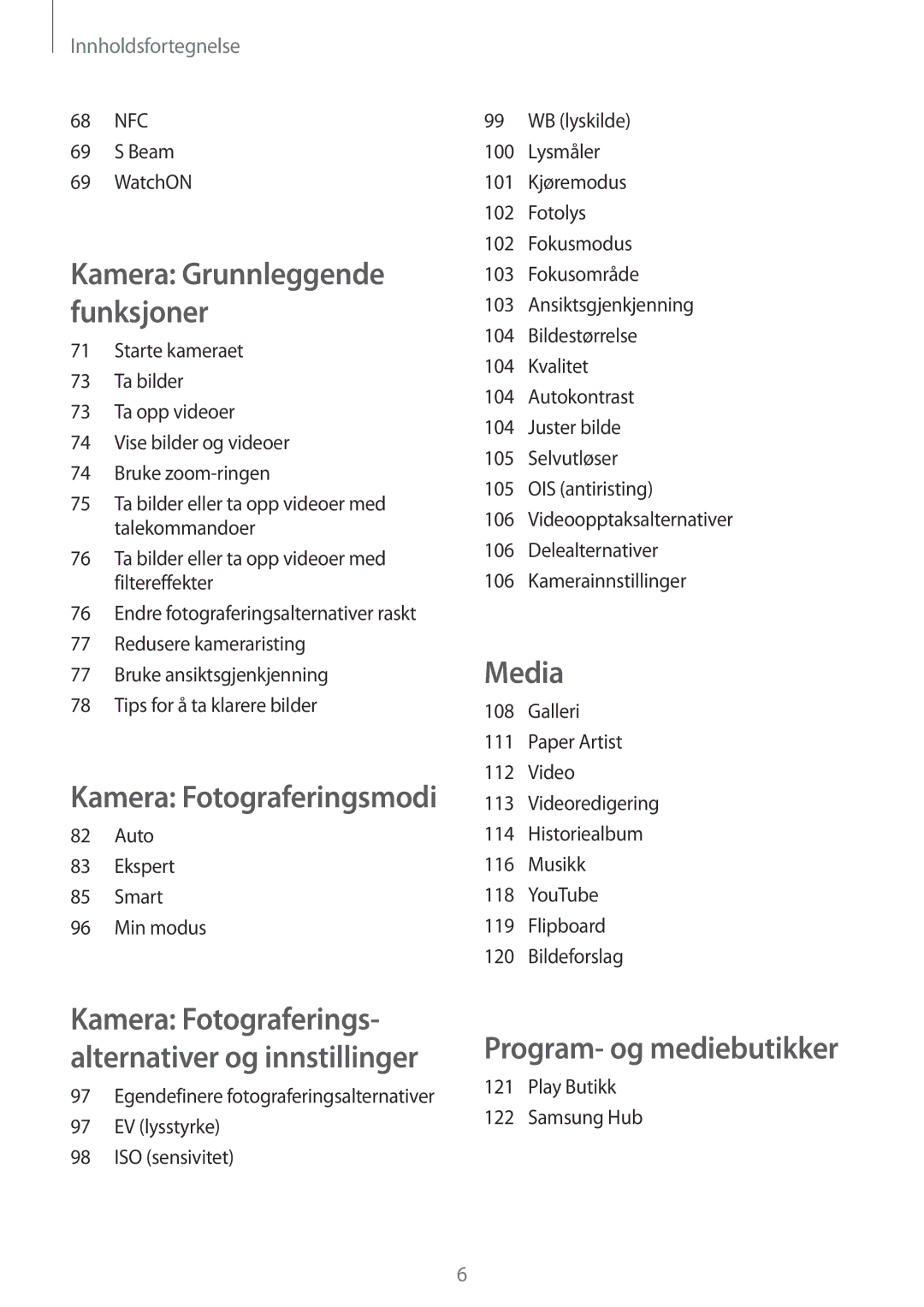 Samsung SM-C1010ZWANEE, SM-C1010ZKANEE manual Program- og mediebutikker 