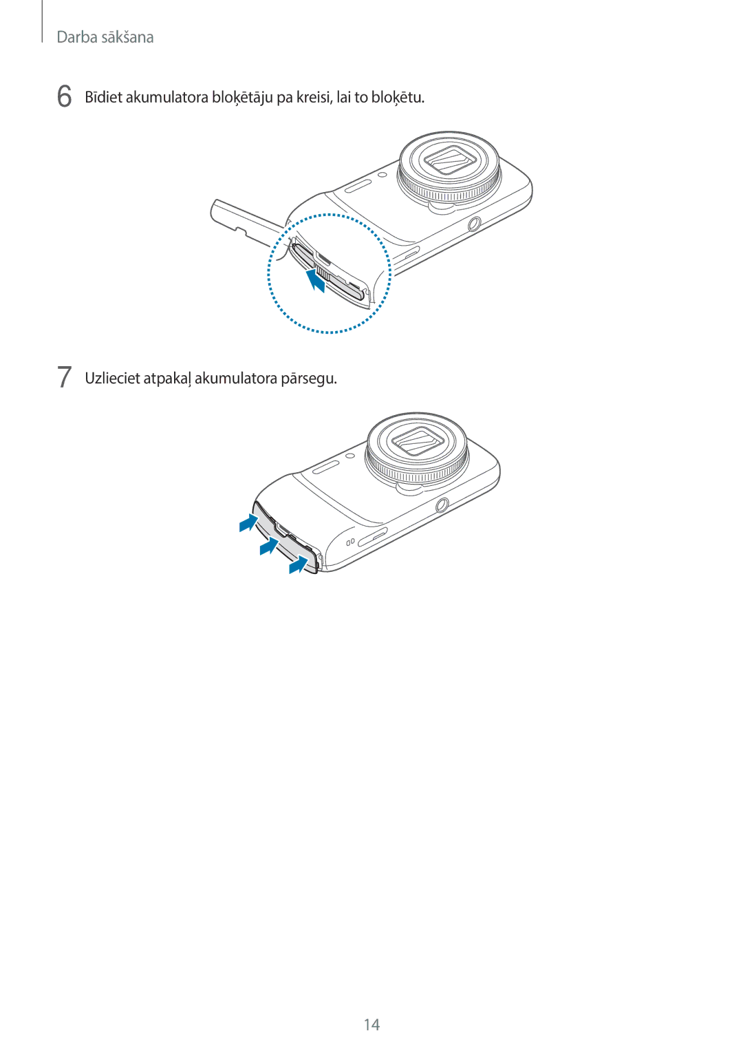 Samsung SM-C1010ZWASEB, SM-C1010ZKASEB manual Darba sākšana 