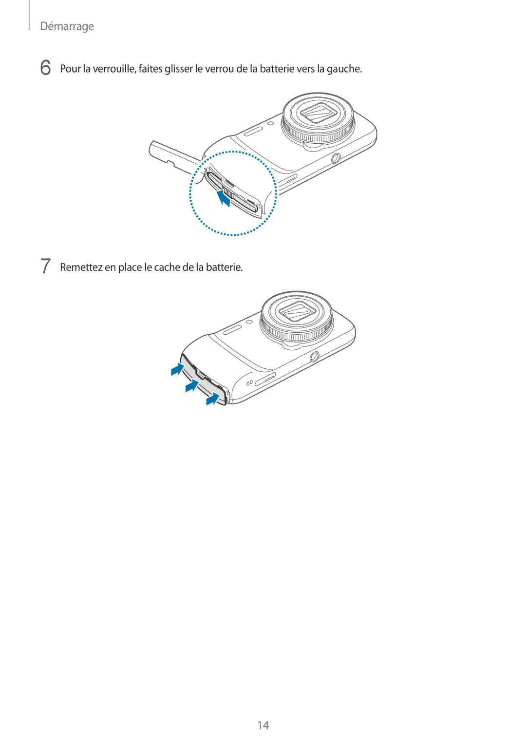 Samsung SM-C1010ZWAXEF, SM-C1010ZKAXEF manual Démarrage 