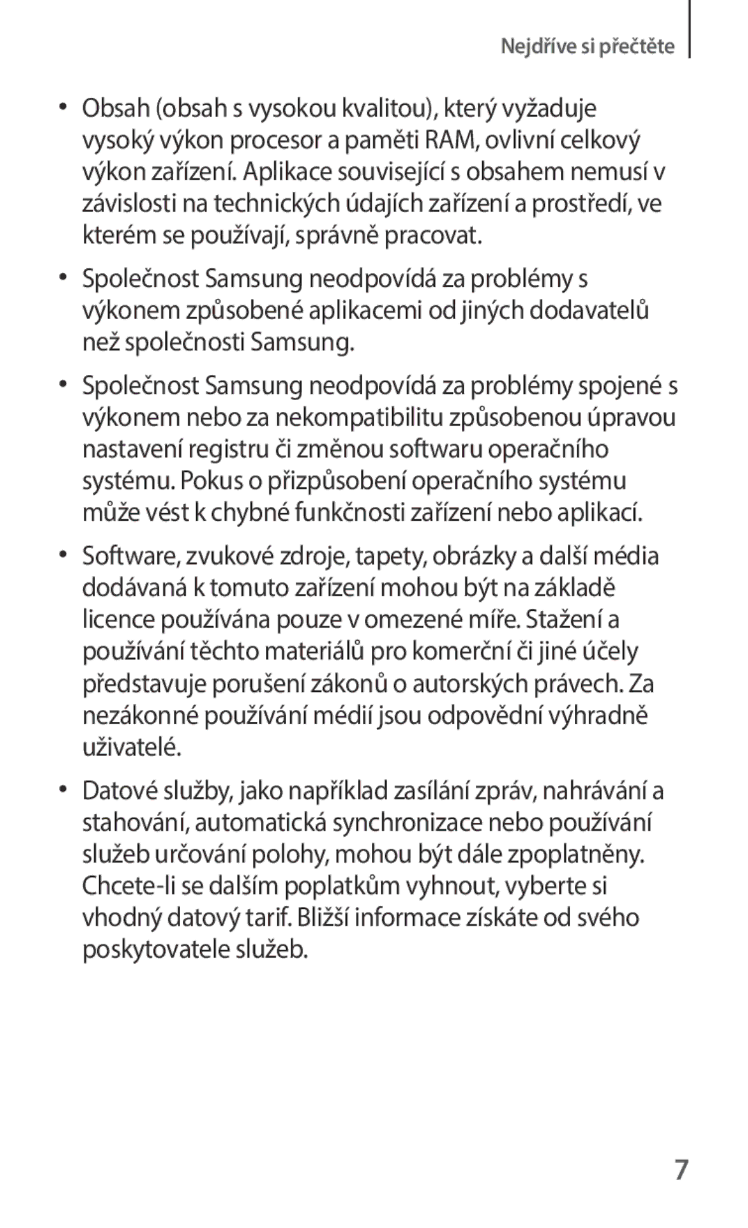 Samsung SM-C1150ZWAXEH, SM-C1150ZKAEUR, SM-C1150ZBAXEH, SM-C1150ZKAATO, SM-C1150ZKAXSK, SM-C1150ZWAATO Nejdříve si přečtěte 