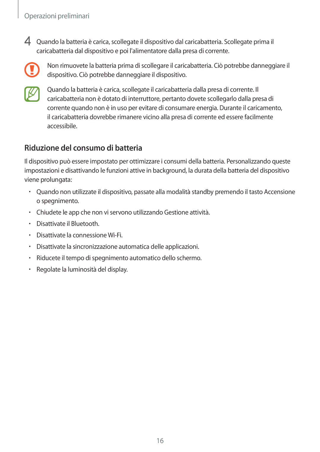 Samsung SM-C1150ZKAPHN, SM-C1150ZWAITV, SM-C1150ZKAITV, SM-C1150ZBAITV manual Riduzione del consumo di batteria 