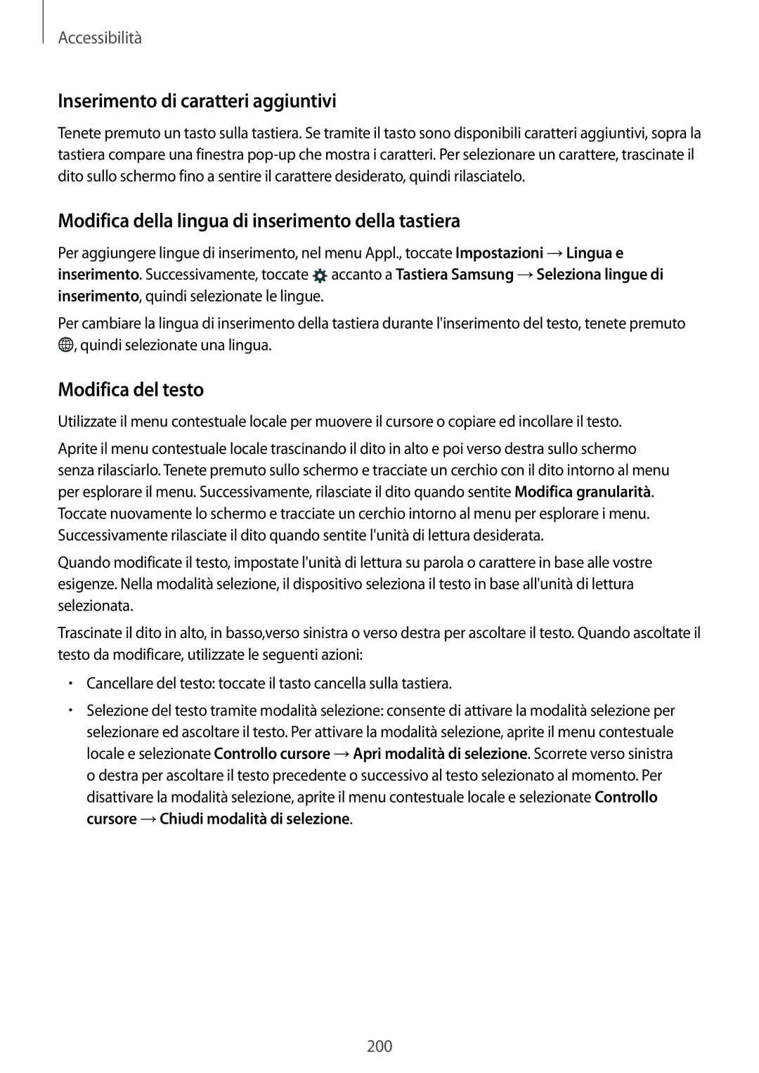 Samsung SM-C1150ZKAPHN manual Inserimento di caratteri aggiuntivi, Modifica della lingua di inserimento della tastiera 