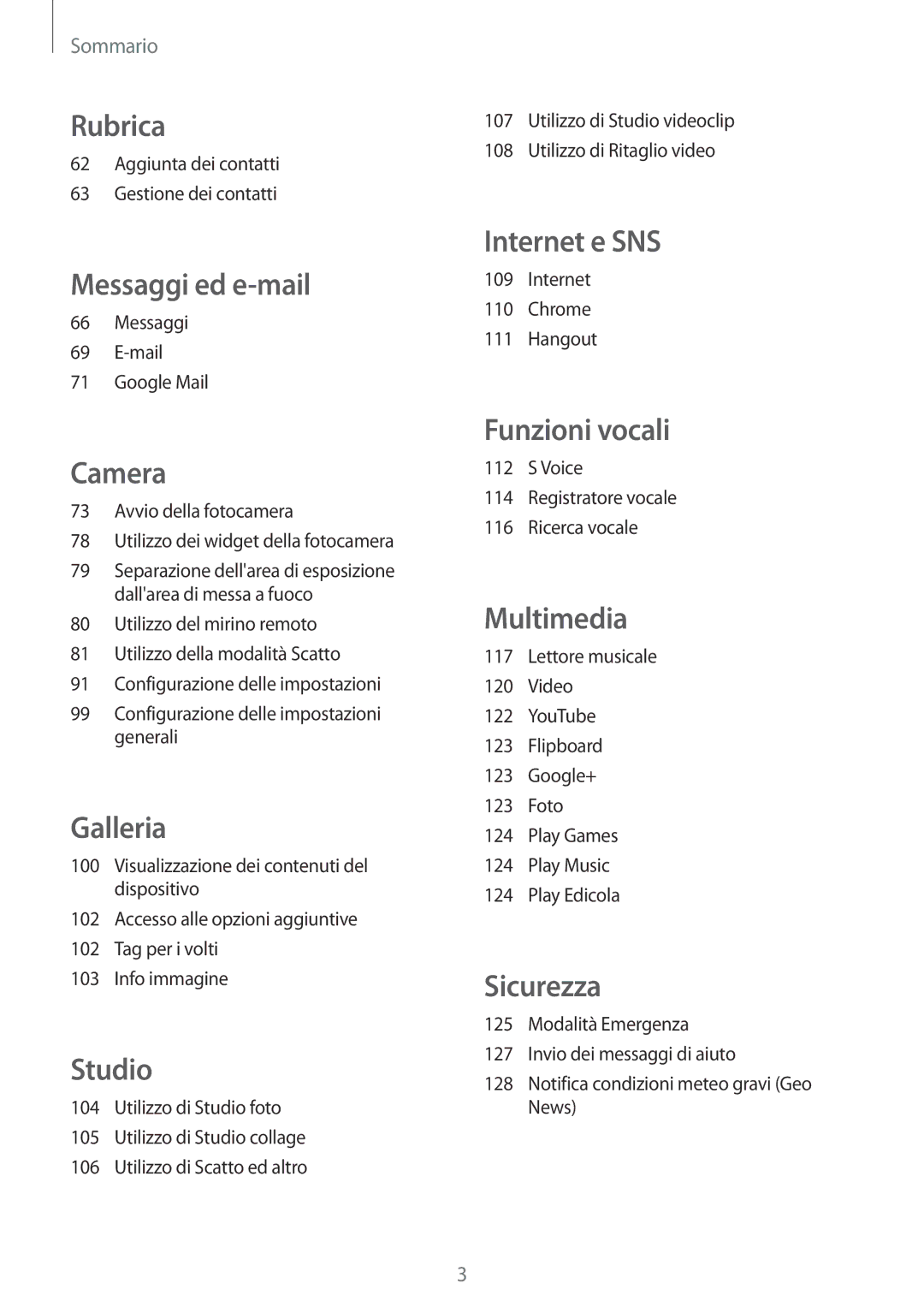 Samsung SM-C1150ZBAITV, SM-C1150ZKAPHN, SM-C1150ZWAITV, SM-C1150ZKAITV manual Rubrica 