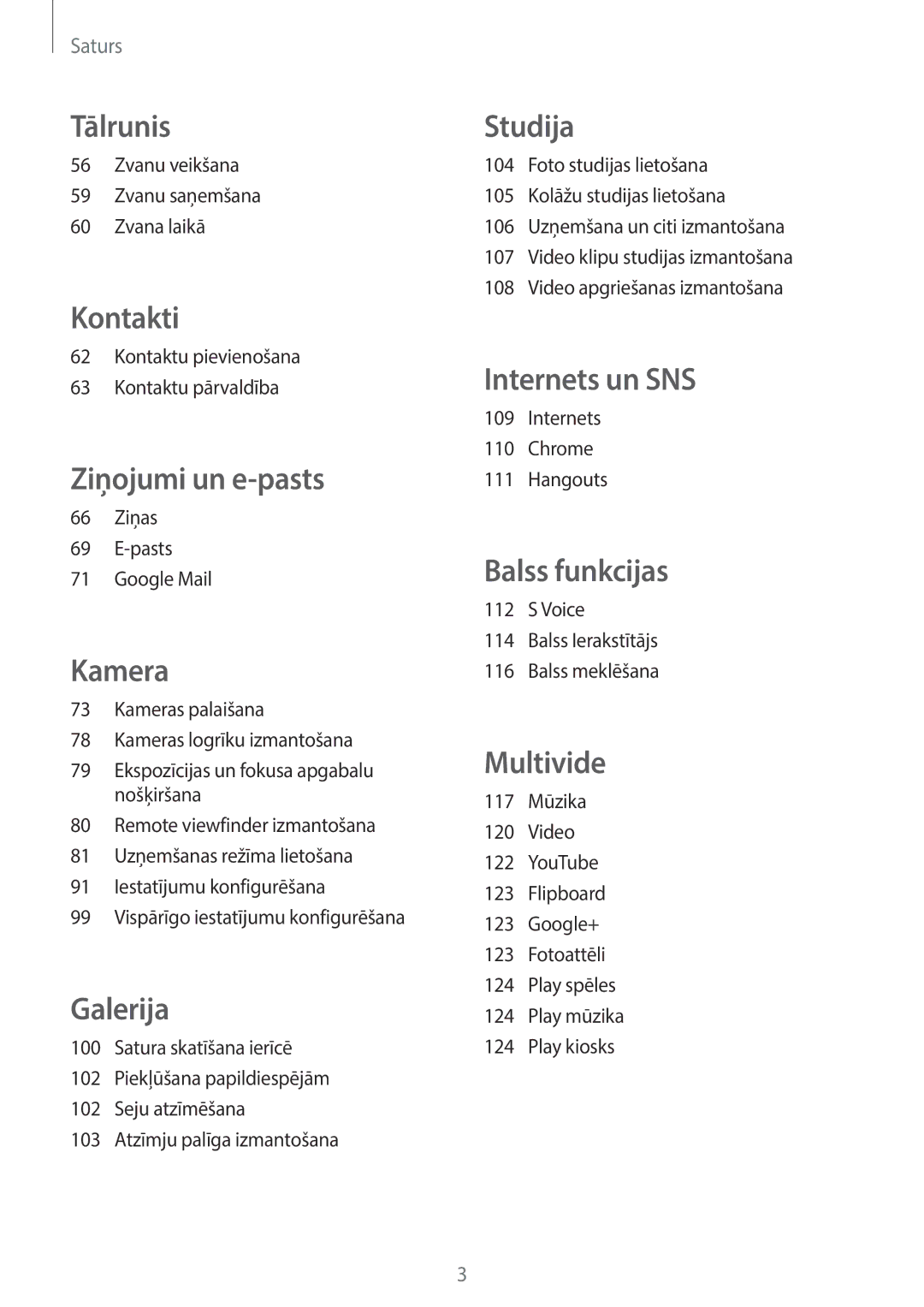 Samsung SM-C1150ZKASEB manual Zvanu veikšana Zvanu saņemšana Zvana laikā, Kontaktu pievienošana Kontaktu pārvaldība 