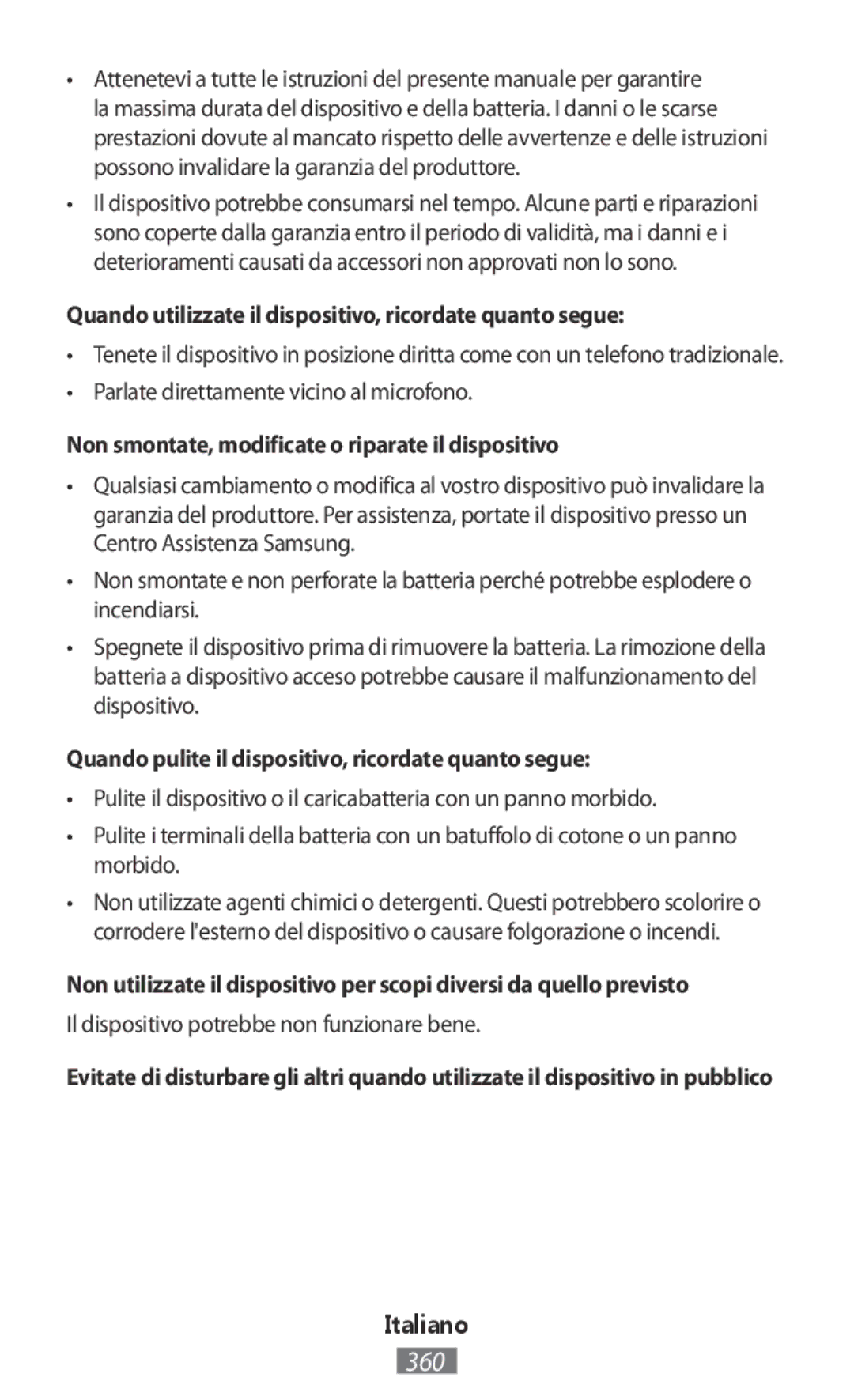 Samsung SM-T230NYKANEE Quando utilizzate il dispositivo, ricordate quanto segue, Parlate direttamente vicino al microfono 