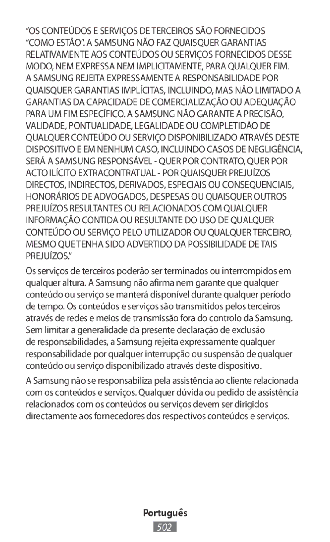 Samsung SM-C1110ZBAXXV, SM-C1150ZKASEB, SM-T235NZWAATO, SM-T235NYKASEB, SM-T230NZWAXEO, SM-T230NZWATUR manual Português 