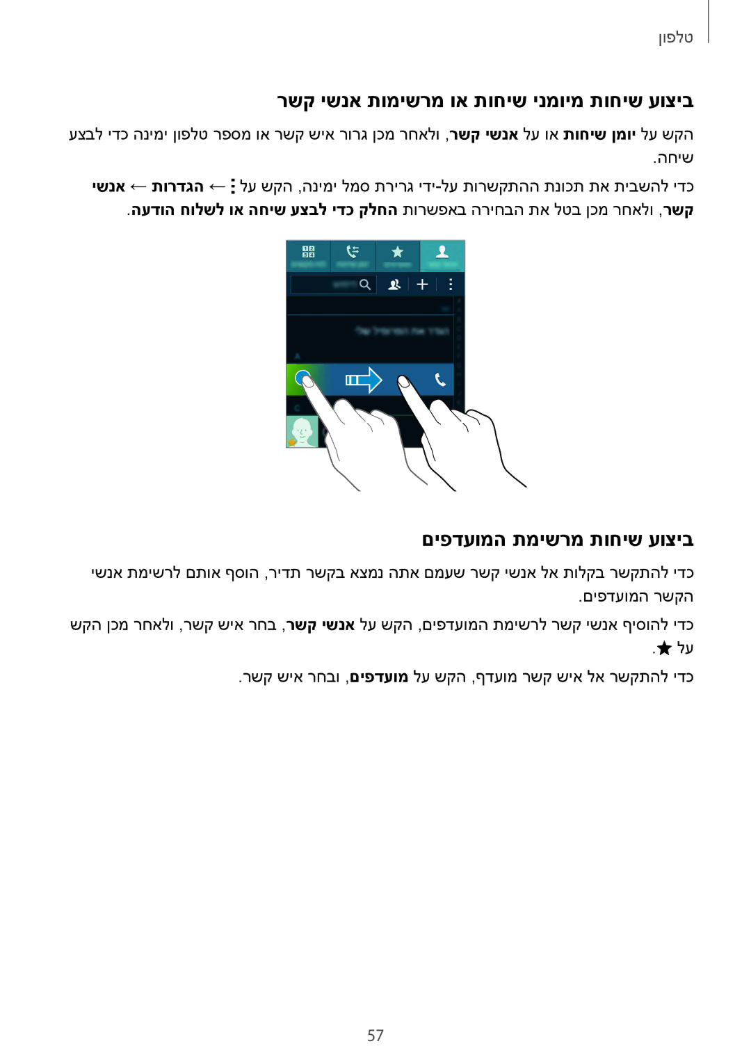 Samsung SM-C1150ZKAPTR, SM-C1150ZWASEE manual רשק ישנא תומישרמ וא תוחיש ינמוימ תוחיש עוציב, םיפדעומה תמישרמ תוחיש עוציב 