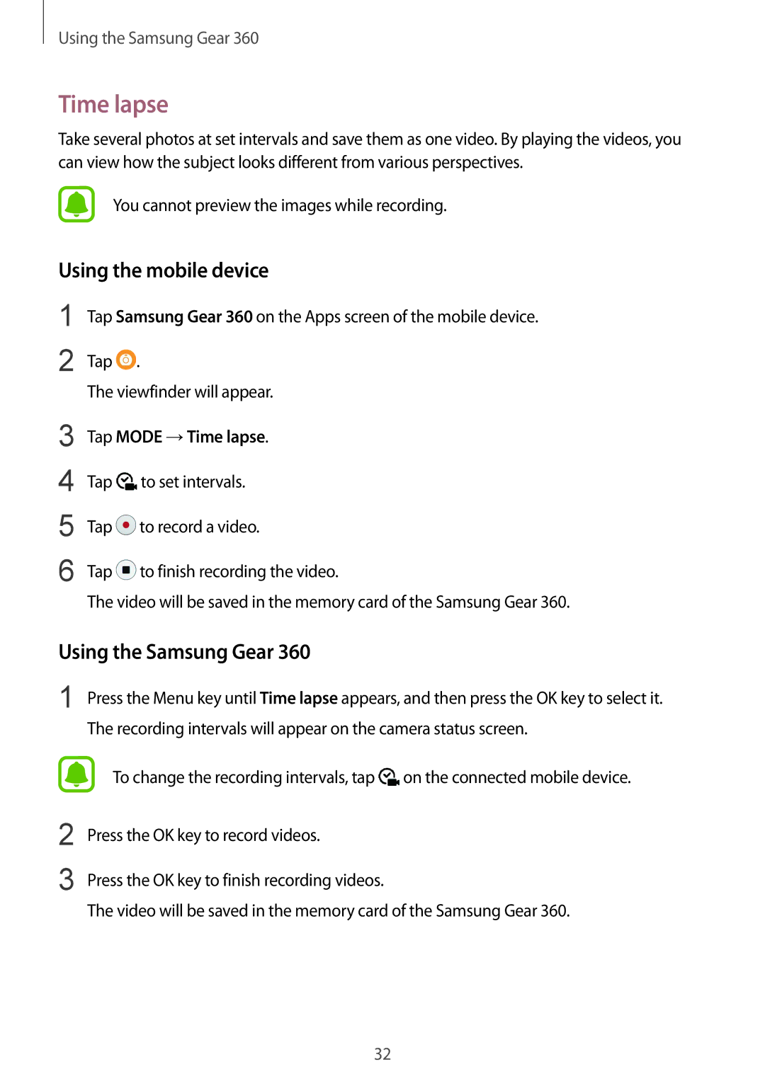 Samsung SM-C200NZWABGL, SM-C200NZWADBT, SM-C200NZWAXEF, SM-C200NZWAITV, SM-C200NZWAPHE manual Tap Mode →Time lapse 