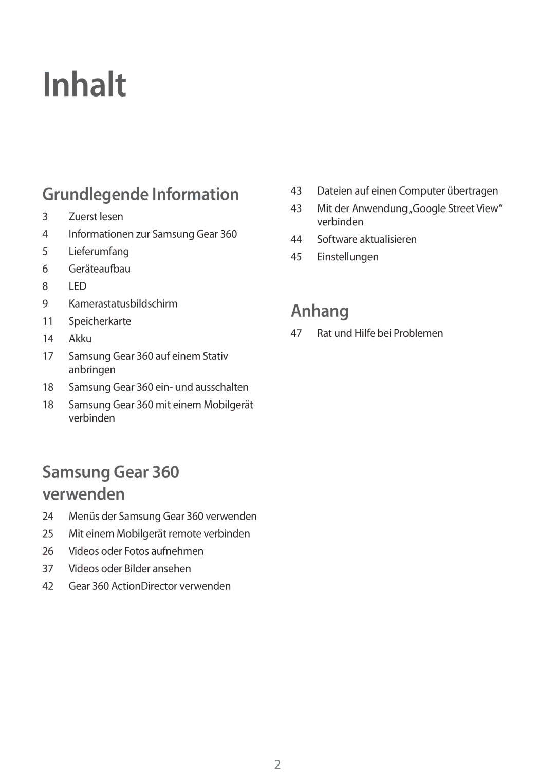 Samsung SM-C200NZWADBT manual Inhalt 