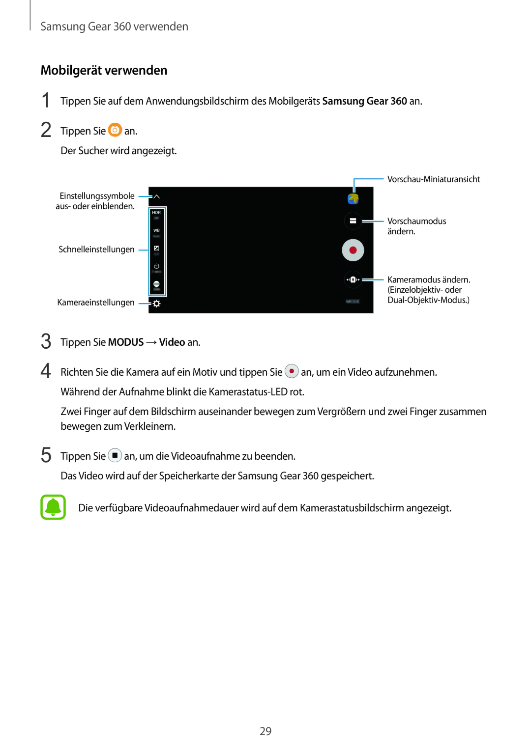 Samsung SM-C200NZWADBT manual Einstellungssymbole aus- oder einblenden 