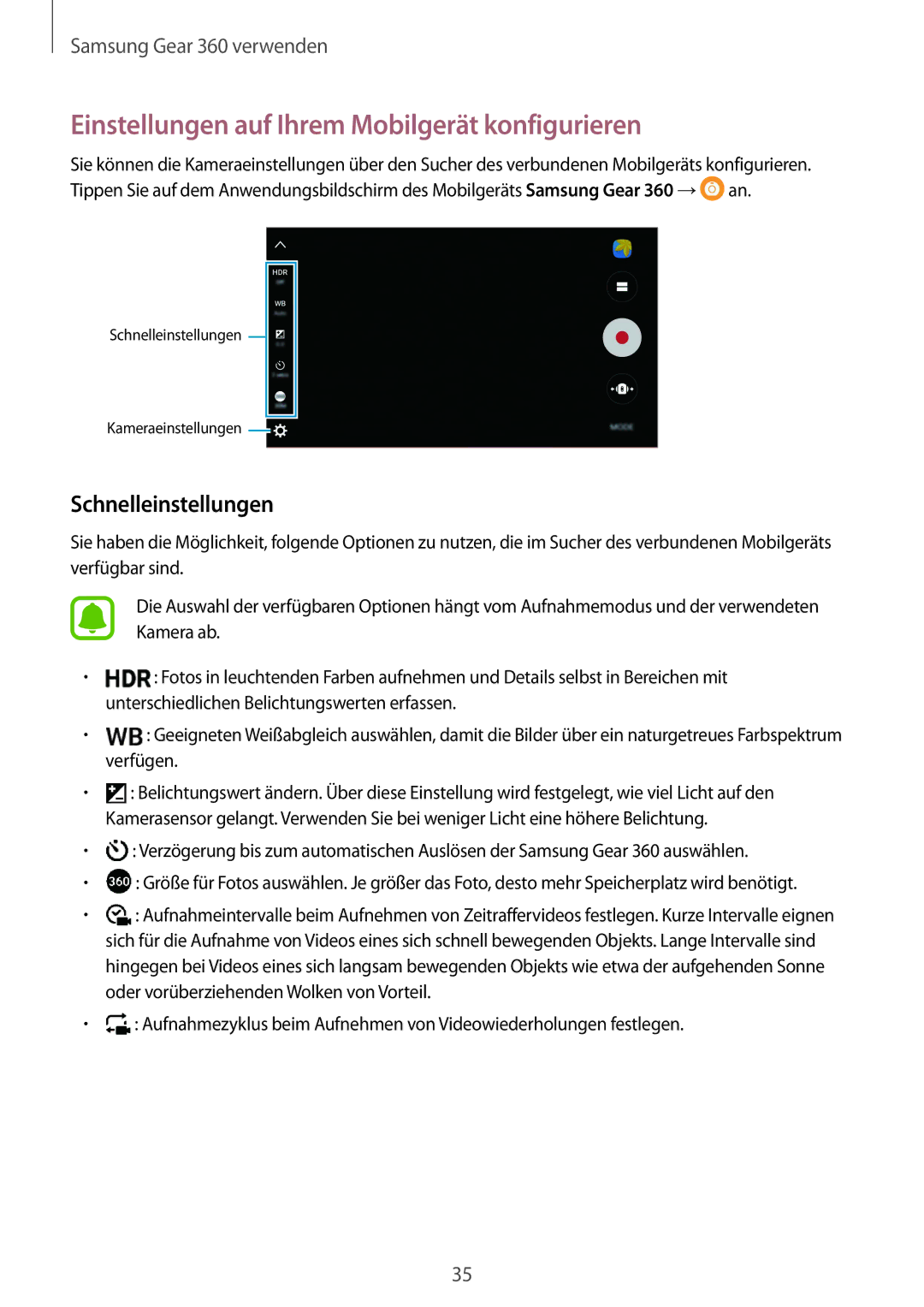 Samsung SM-C200NZWADBT manual Einstellungen auf Ihrem Mobilgerät konfigurieren, Schnelleinstellungen 