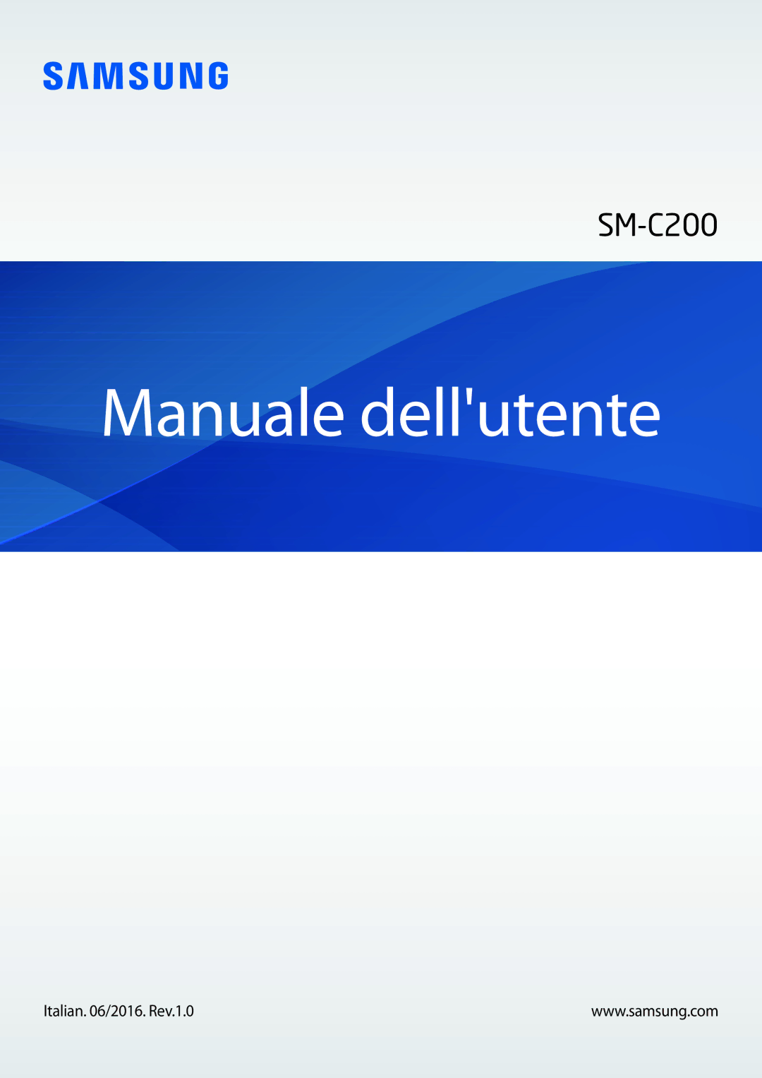 Samsung SM-C200NZWAITV manual Manuale dellutente 