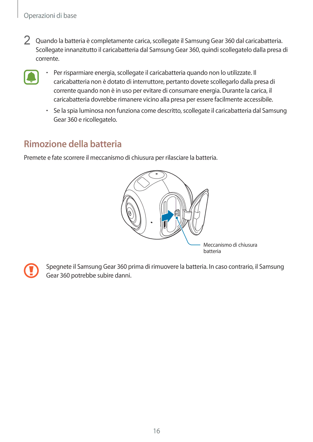 Samsung SM-C200NZWAITV manual Rimozione della batteria 