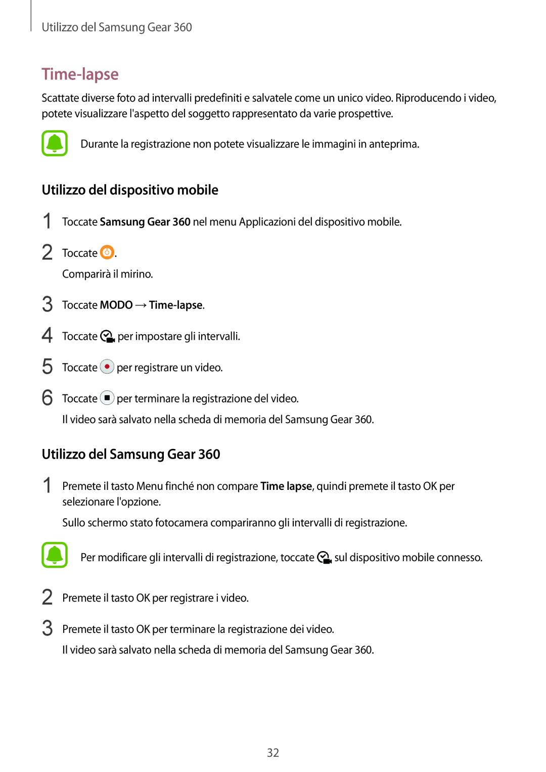 Samsung SM-C200NZWAITV manual Toccate Modo →Time-lapse 