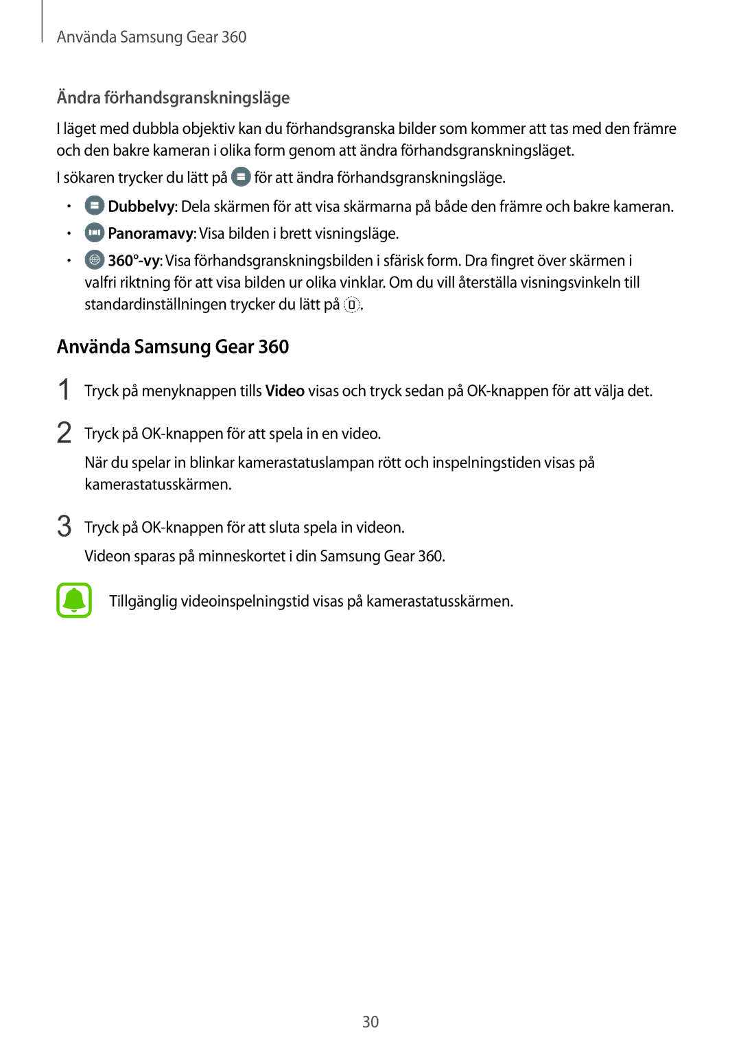 Samsung SM-C200NZWANEE manual Ändra förhandsgranskningsläge 