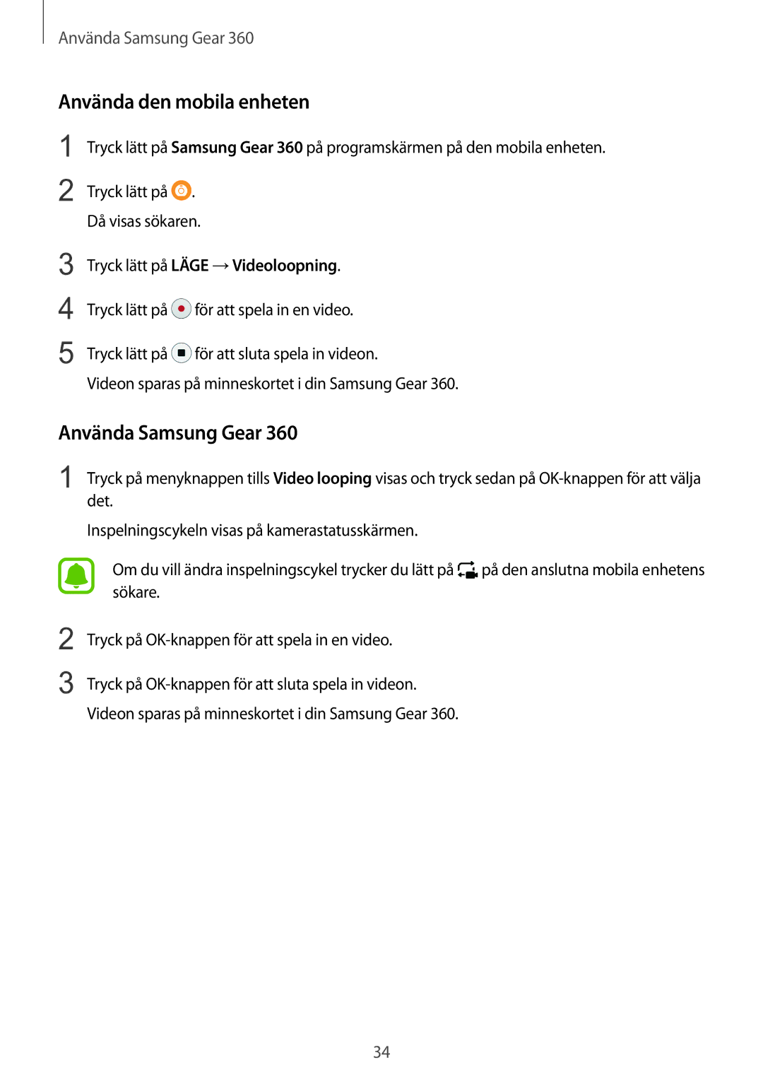 Samsung SM-C200NZWANEE manual Använda den mobila enheten 