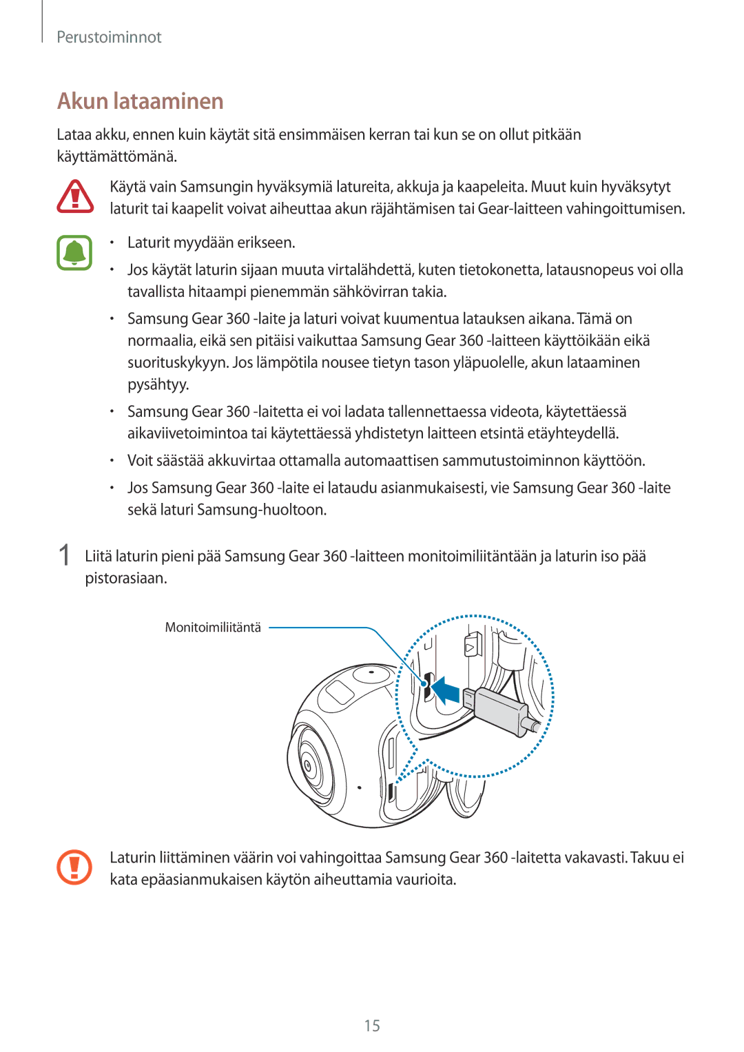 Samsung SM-C200NZWANEE manual Akun lataaminen 