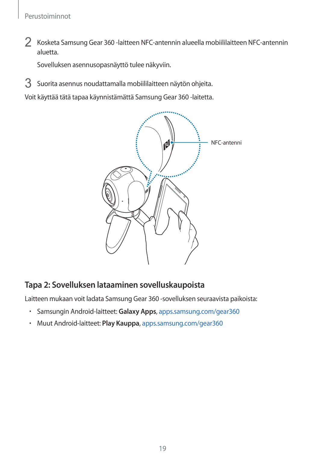 Samsung SM-C200NZWANEE manual Tapa 2 Sovelluksen lataaminen sovelluskaupoista 