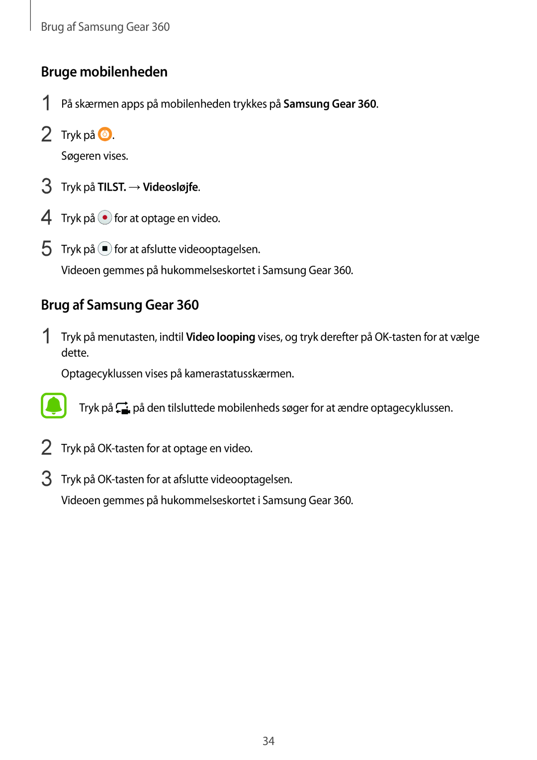 Samsung SM-C200NZWANEE manual Bruge mobilenheden 