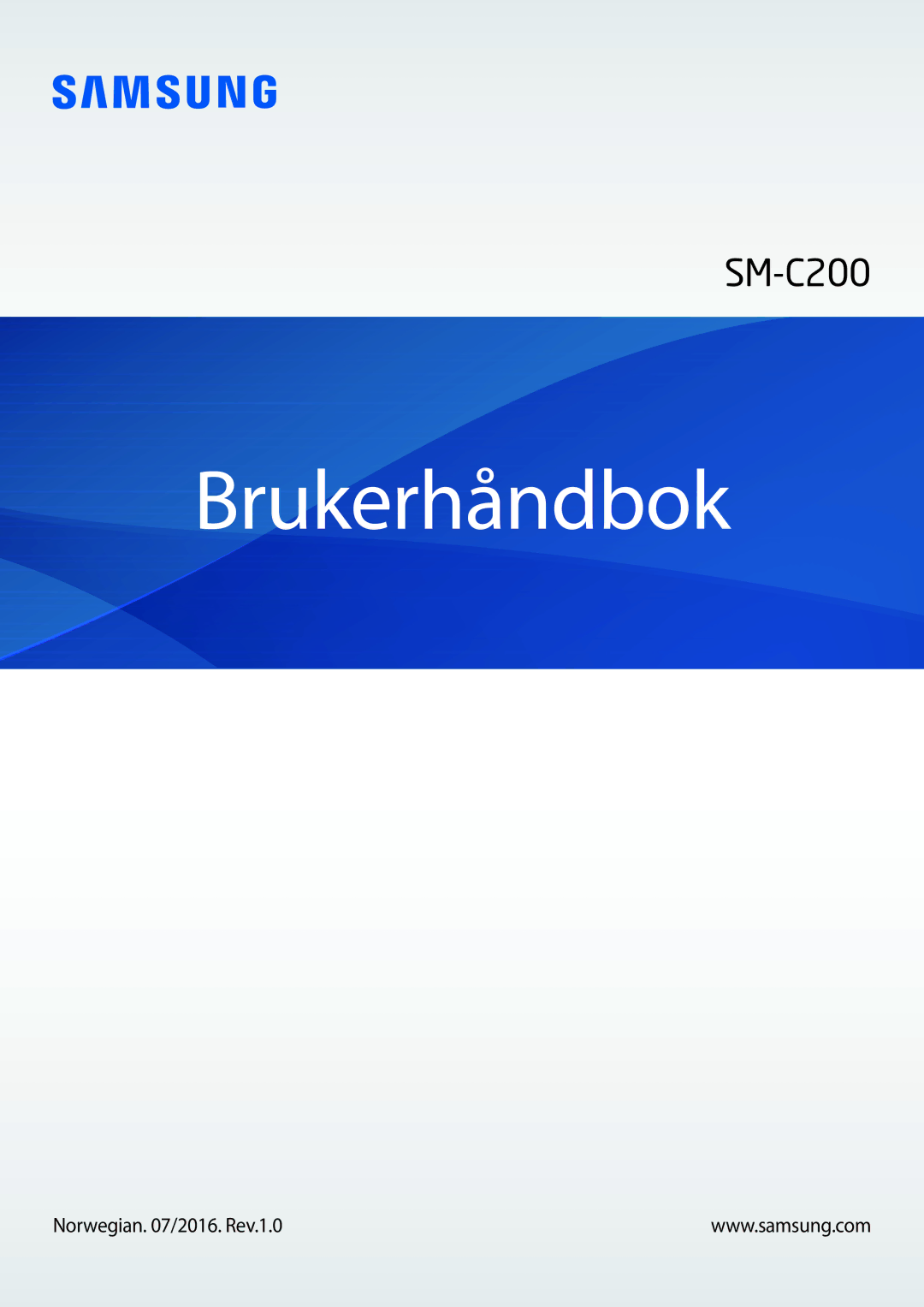 Samsung SM-C200NZWANEE manual Brukerhåndbok, Norwegian /2016. Rev.1.0 