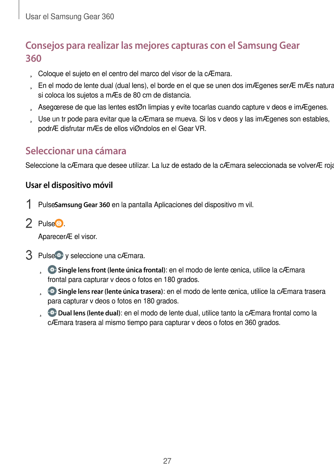 Samsung SM-C200NZWAPHE manual Seleccionar una cámara, Usar el dispositivo móvil 