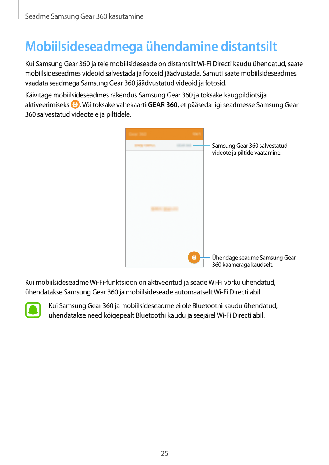 Samsung SM-C200NZWASEB manual Mobiilsideseadmega ühendamine distantsilt 