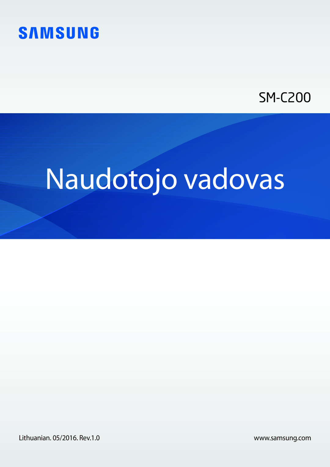 Samsung SM-C200NZWASEB manual Naudotojo vadovas 