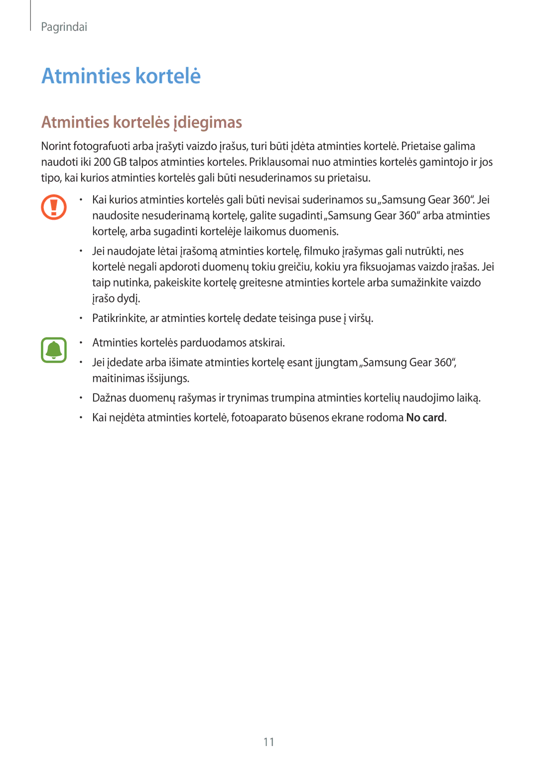 Samsung SM-C200NZWASEB manual Atminties kortelės įdiegimas 