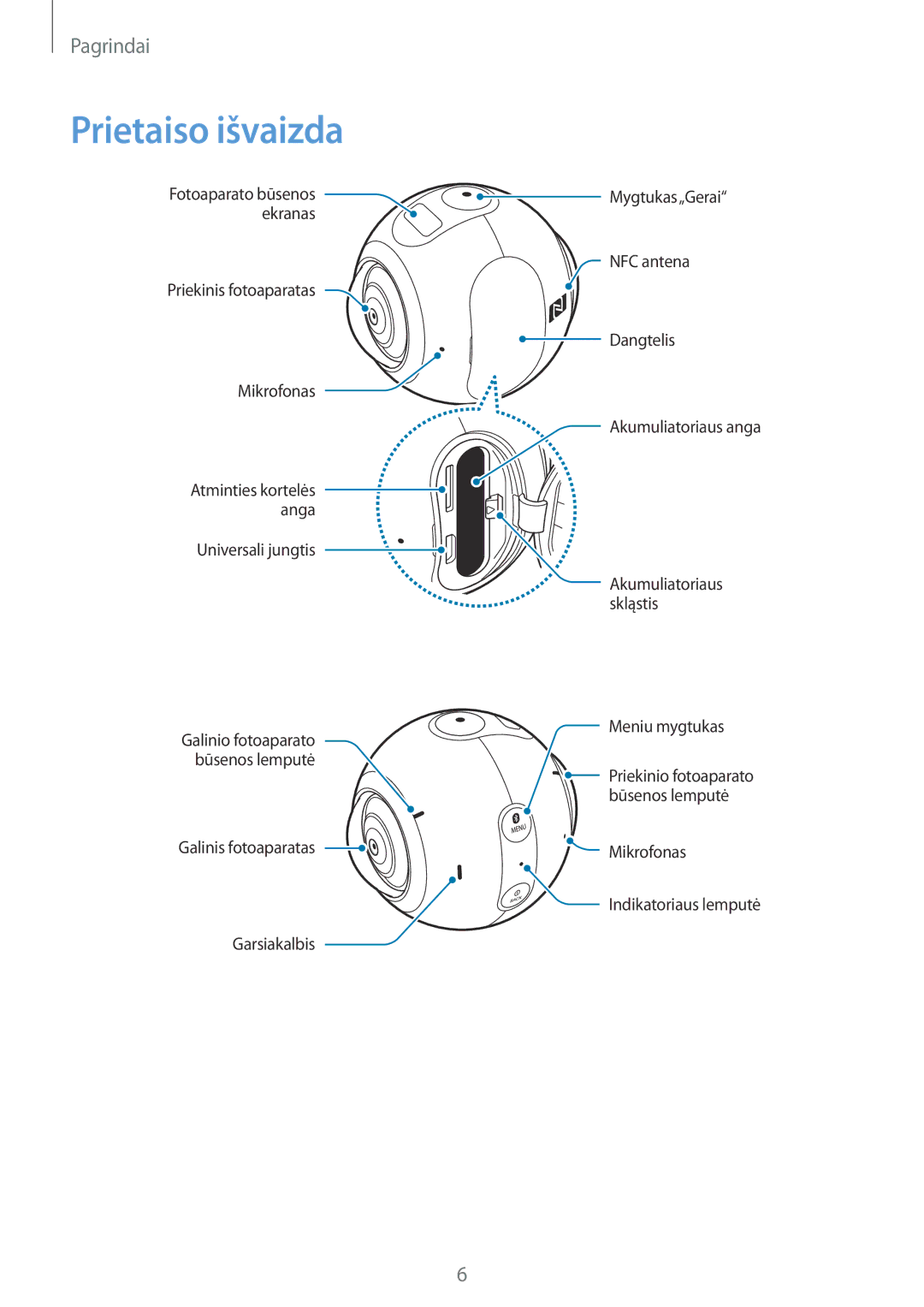 Samsung SM-C200NZWASEB manual Prietaiso išvaizda 