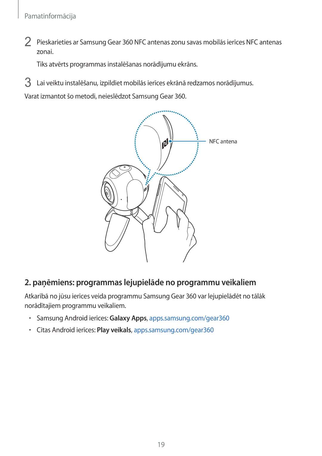 Samsung SM-C200NZWASEB manual Paņēmiens programmas lejupielāde no programmu veikaliem 