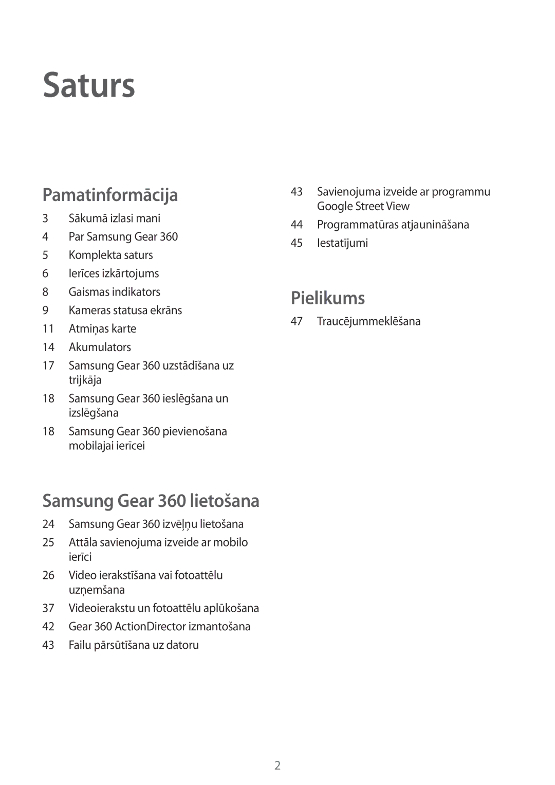 Samsung SM-C200NZWASEB manual Saturs 