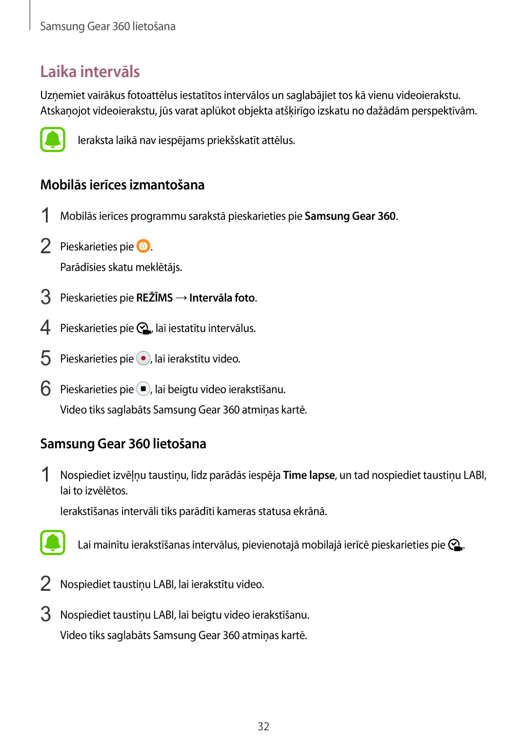 Samsung SM-C200NZWASEB manual Laika intervāls, Pieskarieties pie Režīms →Intervāla foto 