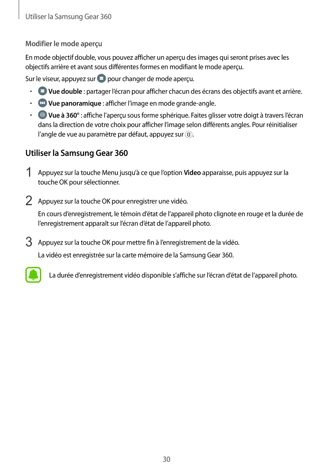 Samsung SM-C200NZWAXEF manual Modifier le mode aperçu 