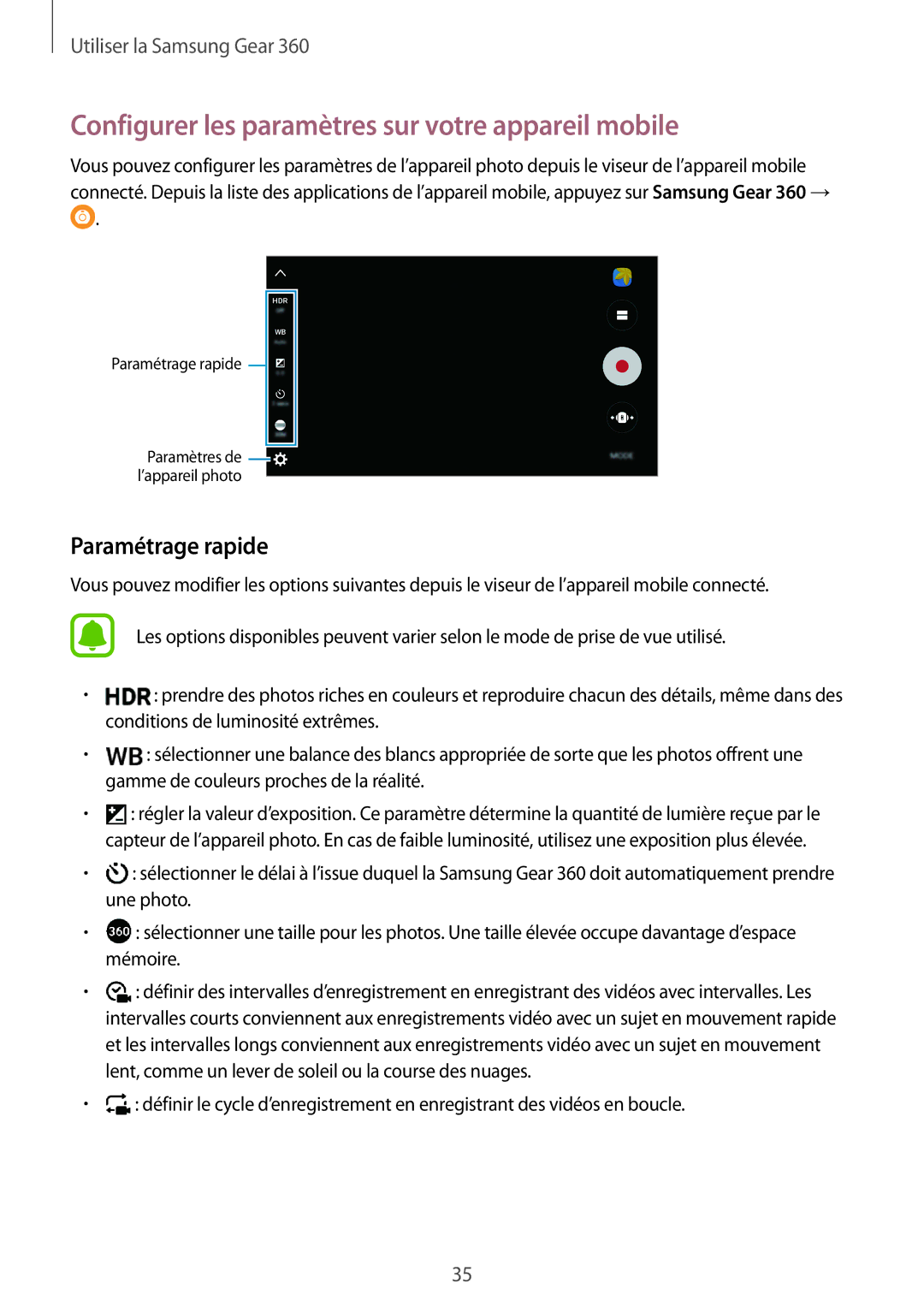 Samsung SM-C200NZWAXEF manual Configurer les paramètres sur votre appareil mobile, Paramétrage rapide 