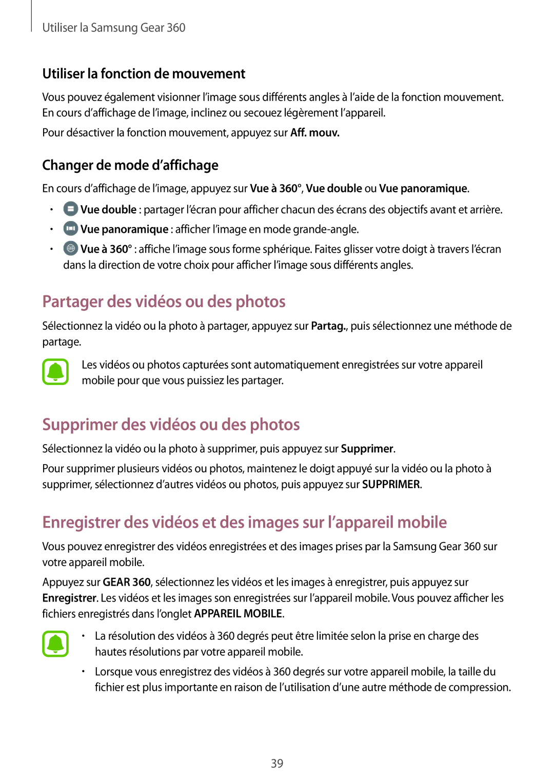 Samsung SM-C200NZWAXEF manual Partager des vidéos ou des photos, Supprimer des vidéos ou des photos 