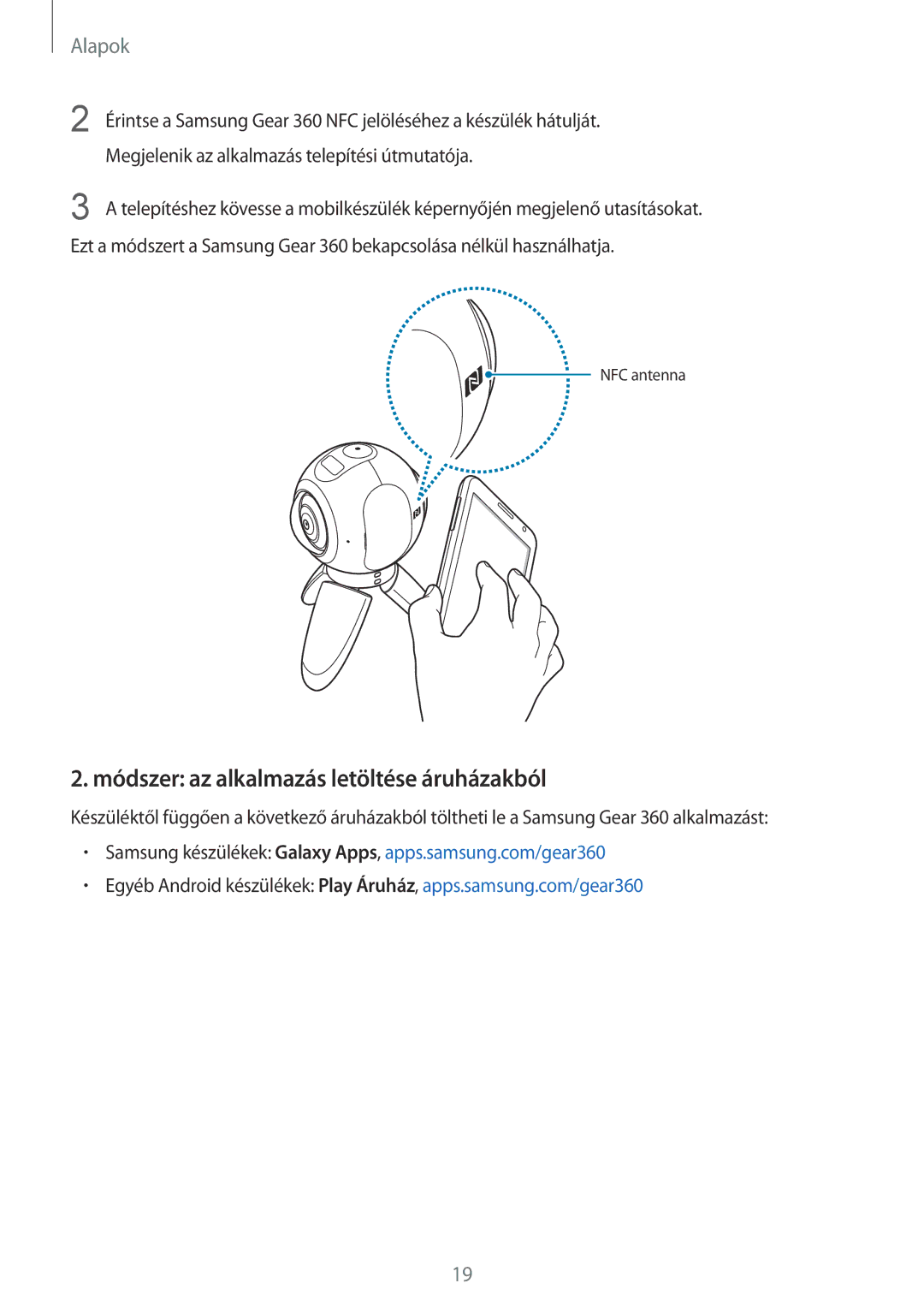 Samsung SM-C200NZWAXEH manual Módszer az alkalmazás letöltése áruházakból 