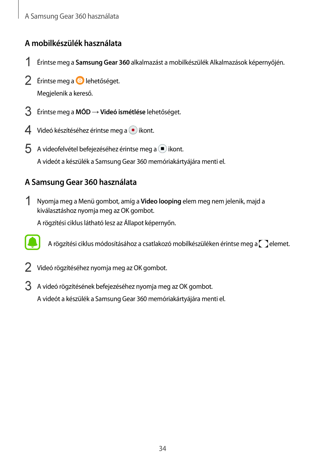 Samsung SM-C200NZWAXEH manual Mobilkészülék használata 