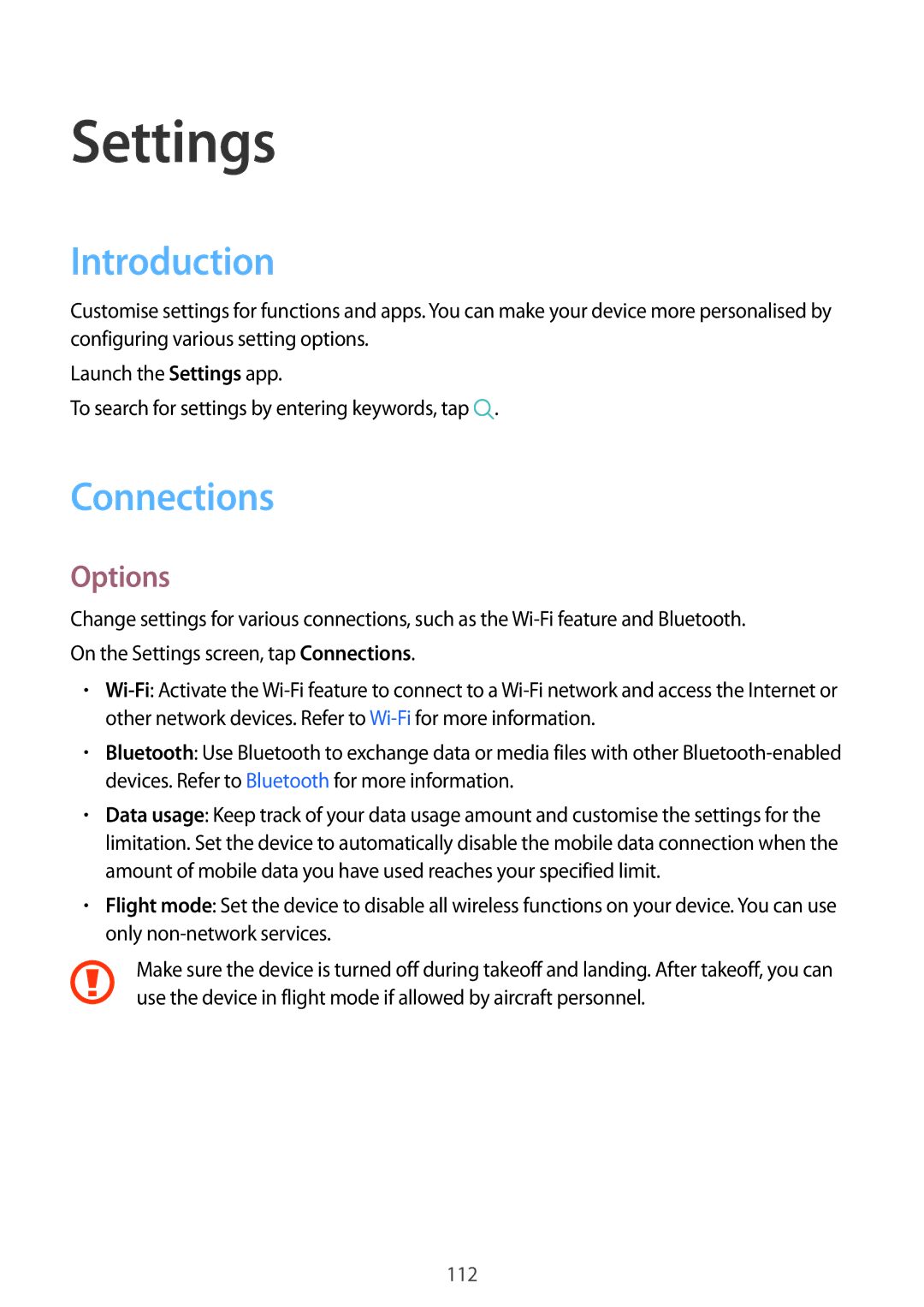 Samsung SM-C710FZKDXEV, SM-C710FZKDXXV, SM-C710FZDDXXV manual Introduction, Connections, Options 