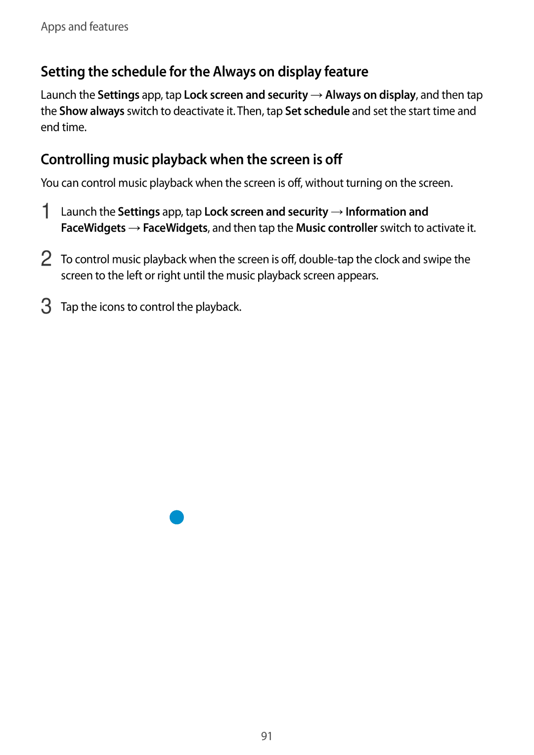 Samsung SM-C710FZKDXEV, SM-C710FZKDXXV, SM-C710FZDDXXV manual Setting the schedule for the Always on display feature 