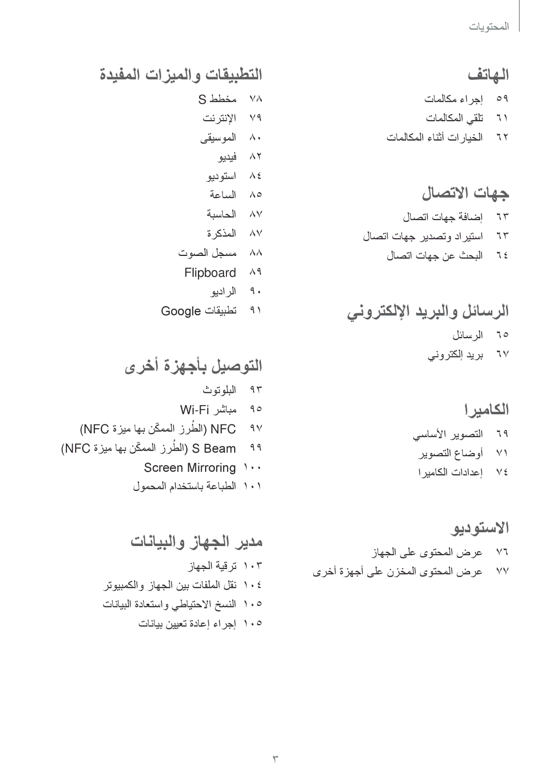 Samsung SM-E500FZKDKSA, SM-E500HZWDKSA, SM-E500FZNDKSA, SM-E500FZWDKSA, SM-E500HZNDKSA, SM-E500HZKDKSA manual فتاهلا 