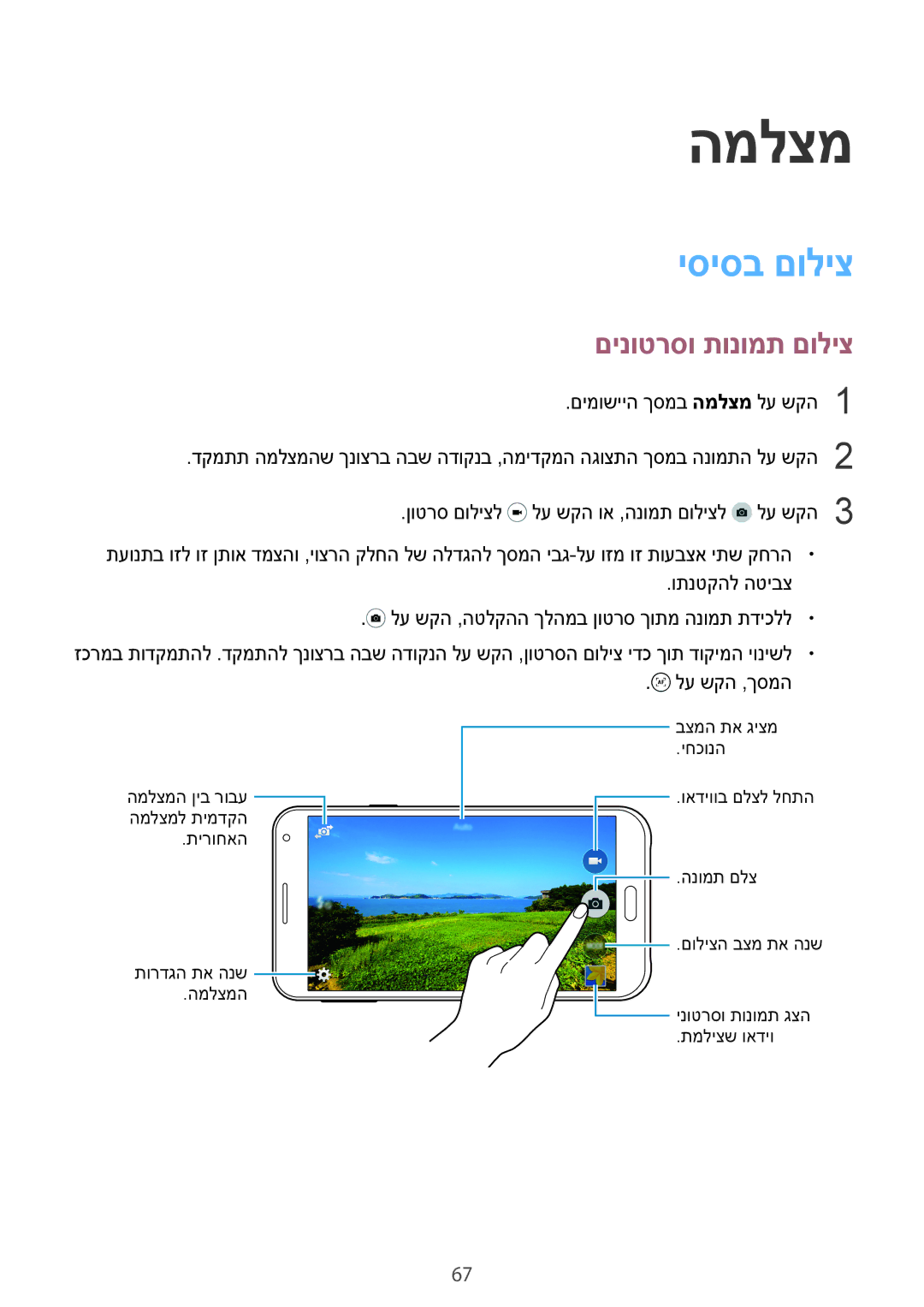 Samsung SM-E700FZWAILO, SM-E700FZKAPCL, SM-E700FZBAILO, SM-E700FZKAILO manual המלצמ, יסיסב םוליצ, םינוטרסו תונומת םוליצ 