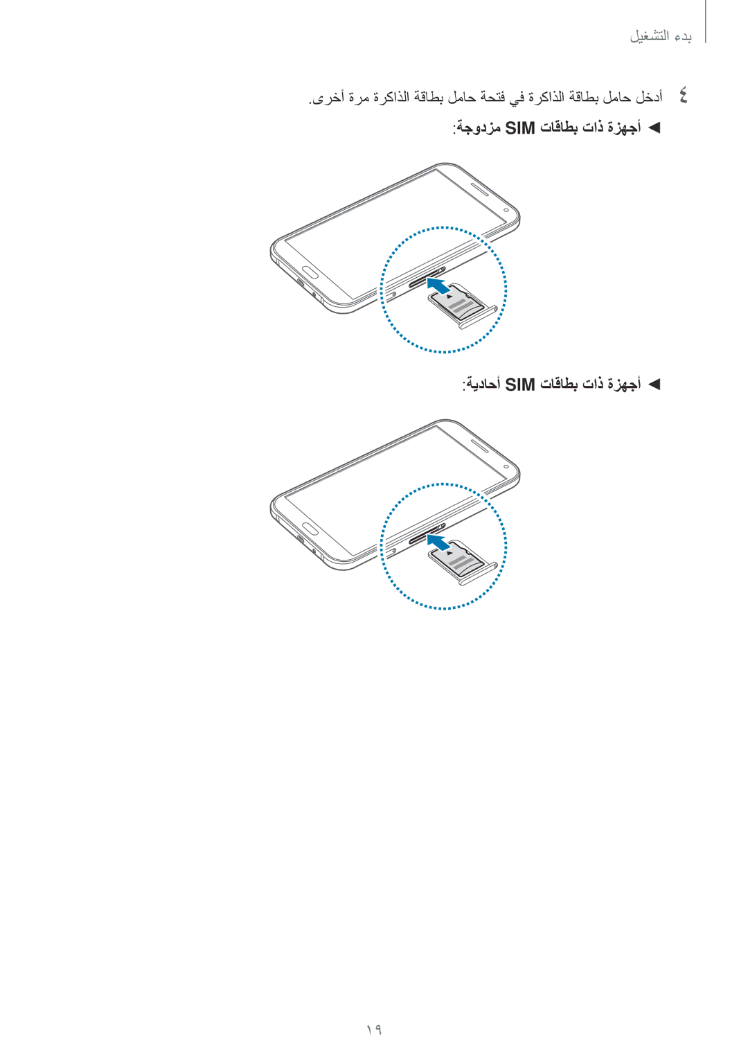 Samsung SM-E700FZBDKSA, SM-E700HZBDKSA, SM-E700FZBAKSA manual ىرخأ ةرم ةركاذلا ةقاطب لماح ةحتف يف ةركاذلا ةقاطب لماح لخدأ4 