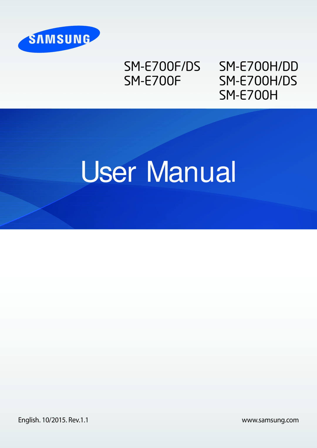 Samsung SM-E700FZBDKSA, SM-E700HZBDKSA, SM-E700FZBAKSA, SM-E700FZWAKSA manual مدختسملا ليلد, Arabic /2015. Rev.1.1 