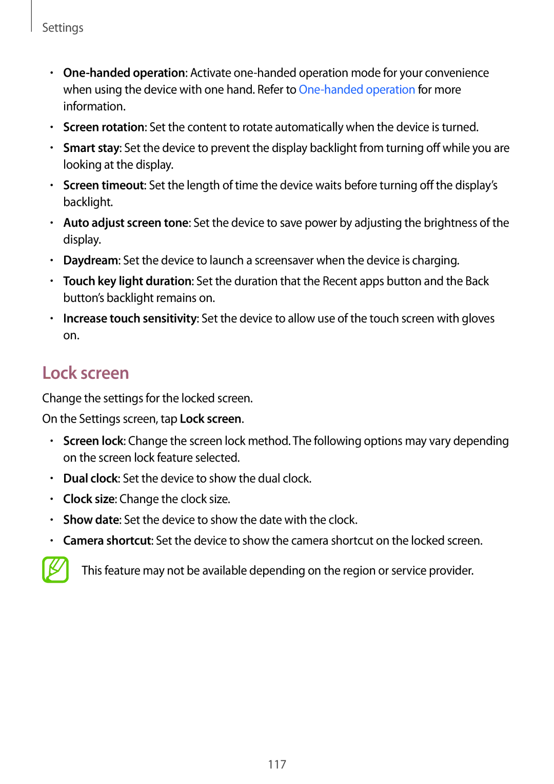 Samsung SM-E700HZBDKSA, SM-E700FZBDKSA, SM-E700FZBAKSA, SM-E700FZWAKSA, SM-E700FZWDKSA, SM-E700HZWDKSA manual Lock screen 