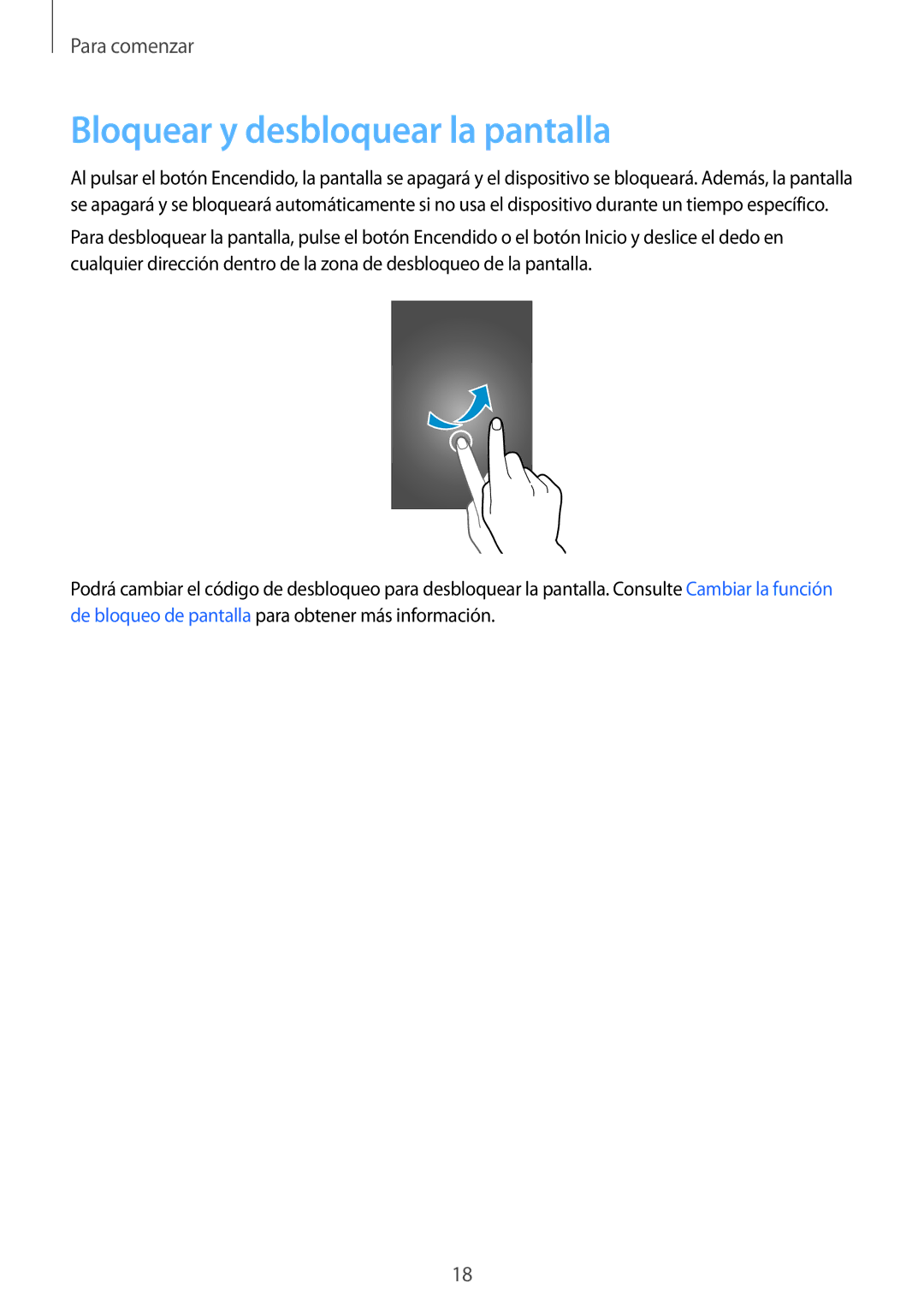 Samsung SM-G110HZWAPHE manual Bloquear y desbloquear la pantalla 