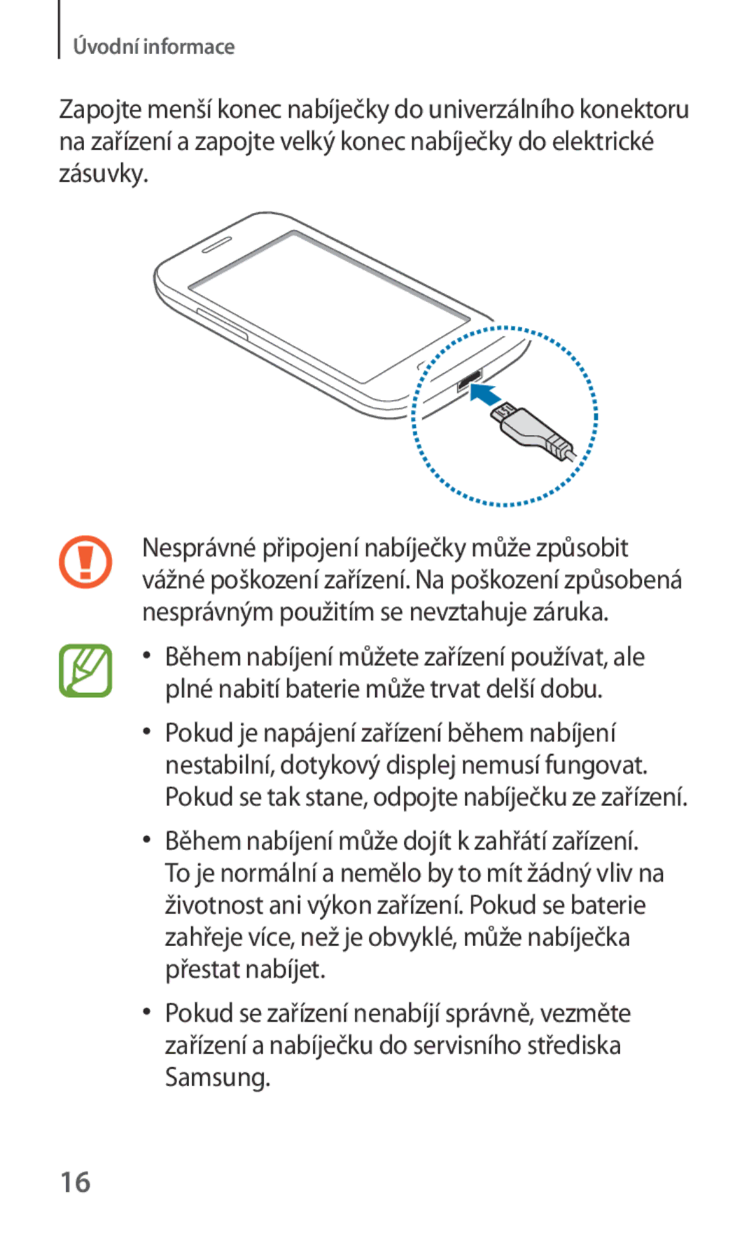 Samsung SM-G130HZANTMZ, SM-G130HZWNCOS, SM-G130HZWNEUR, SM-G130HZANCOS, SM-G130HZWNVGR, SM-G130HZANEUR manual Úvodní informace 