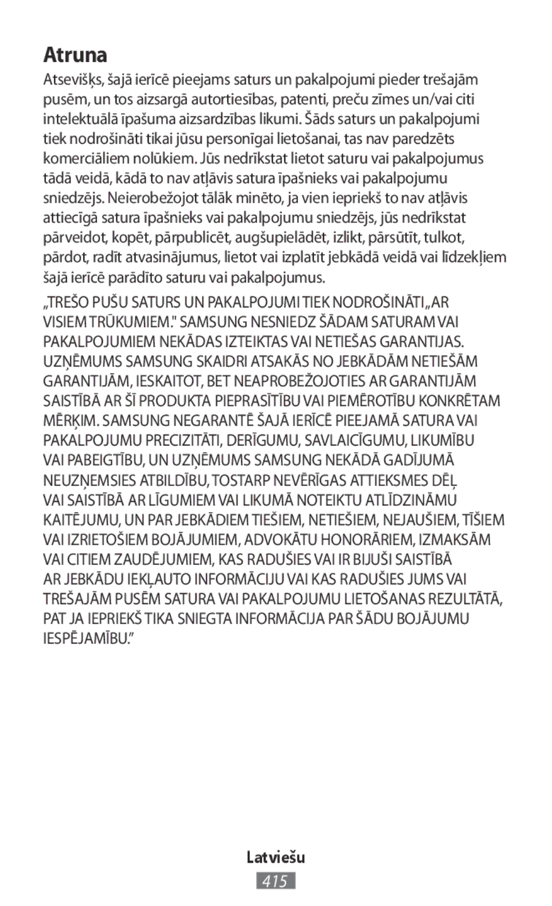 Samsung CG-G130HZABEST, SM-G130HZWNVDR, SM-G130HZWNDDE Atruna, VAI Saistībā AR Līgumiem VAI Likumā Noteiktu Atlīdzināmu 