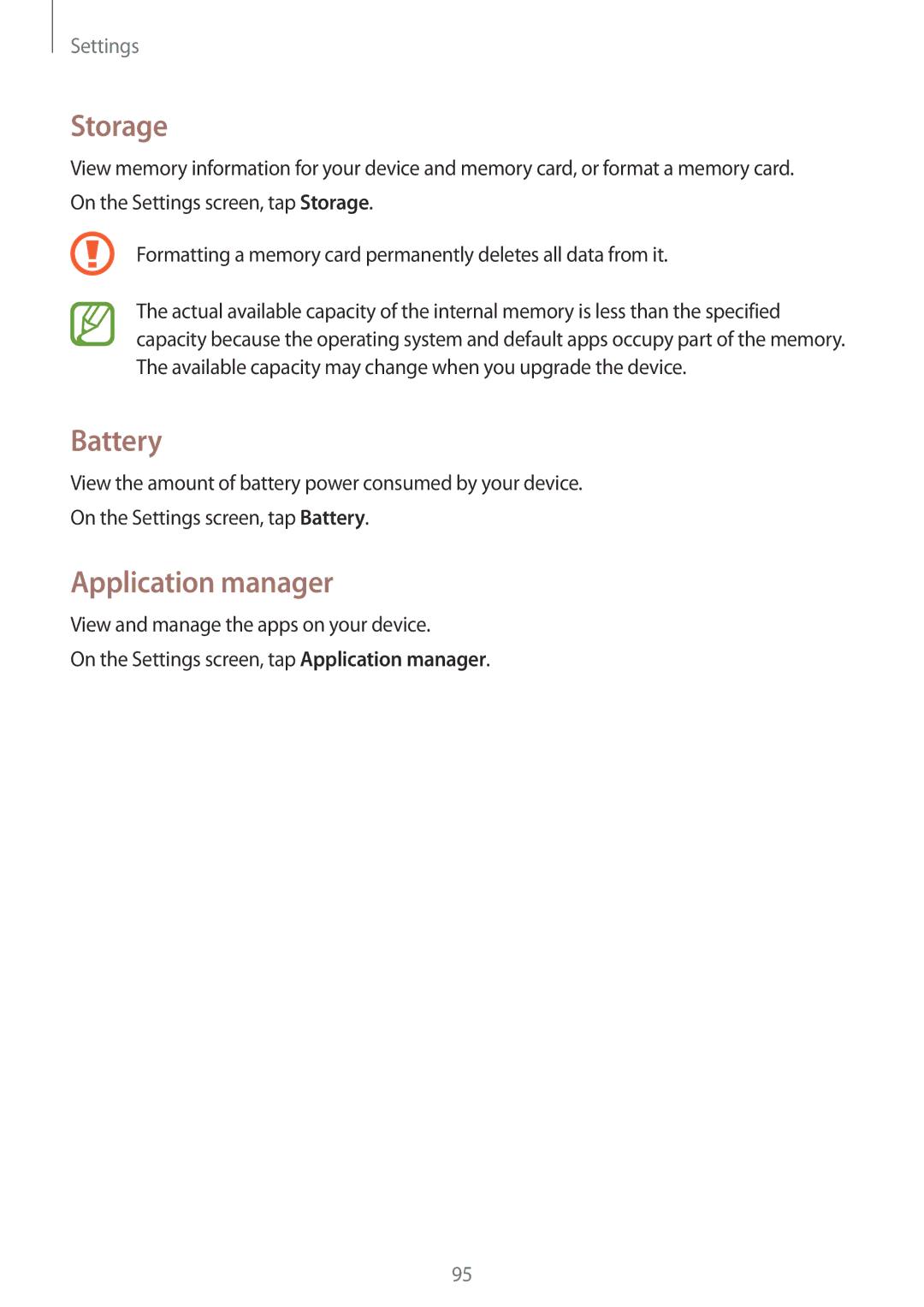 Samsung SM-G130HZANVD2, SM-G130HZWNVDR, SM-G130HZWNDDE, SM-G130HZWNDBT, SM-G130HZANSEB Storage, Battery, Application manager 